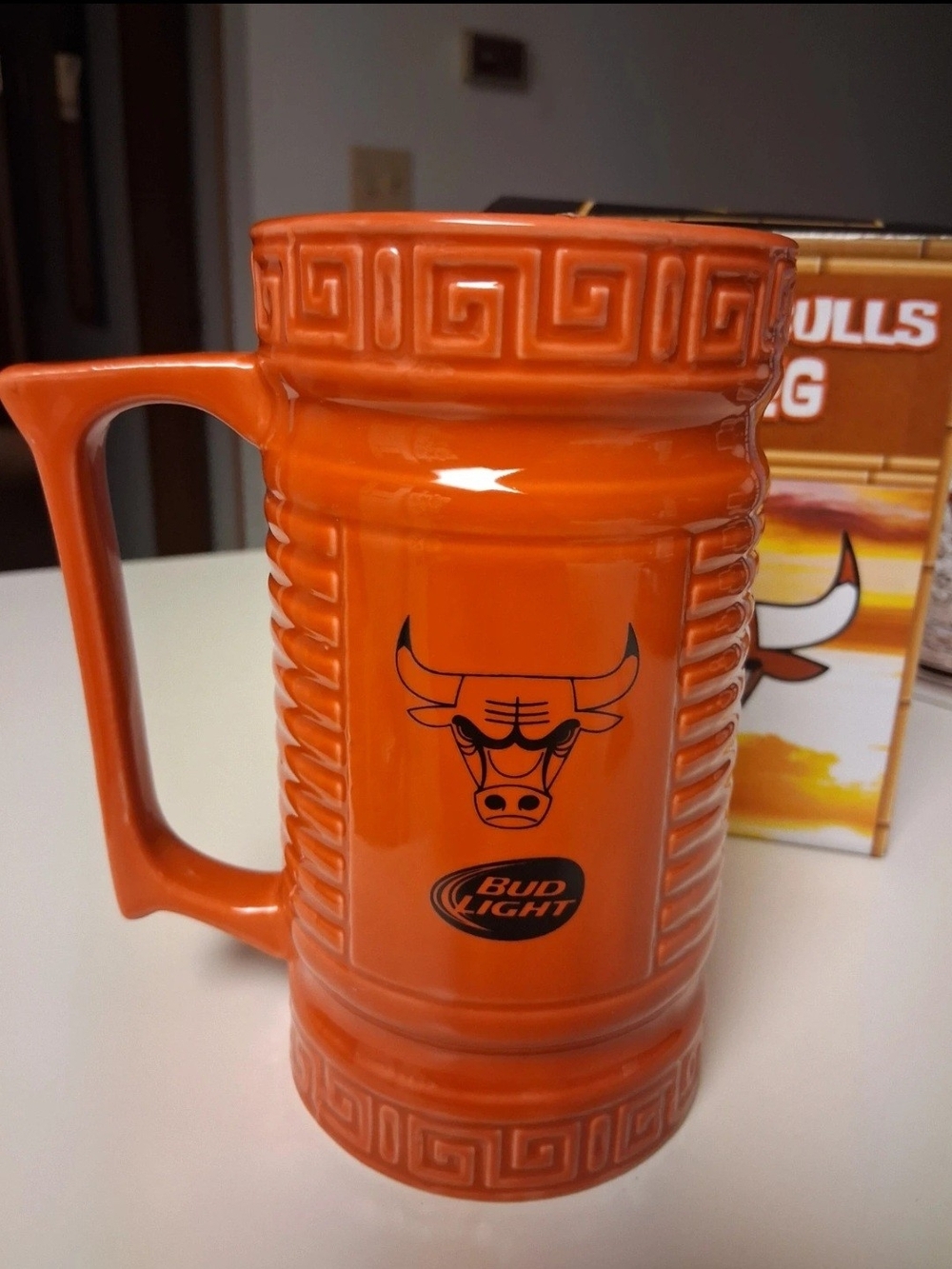 Chicago Bulls Orange Ceramic Beer Stein